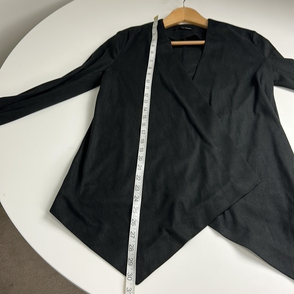 The Kooples Open Faux Suede Cardigan Jacket size EU 34 black - Picture 9 of 10